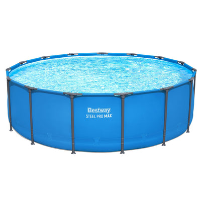 Bestway Steel Pro MAX 15'x48" Backyard Round AboveGround Swimming Pool(Open Box) - VMInnovations