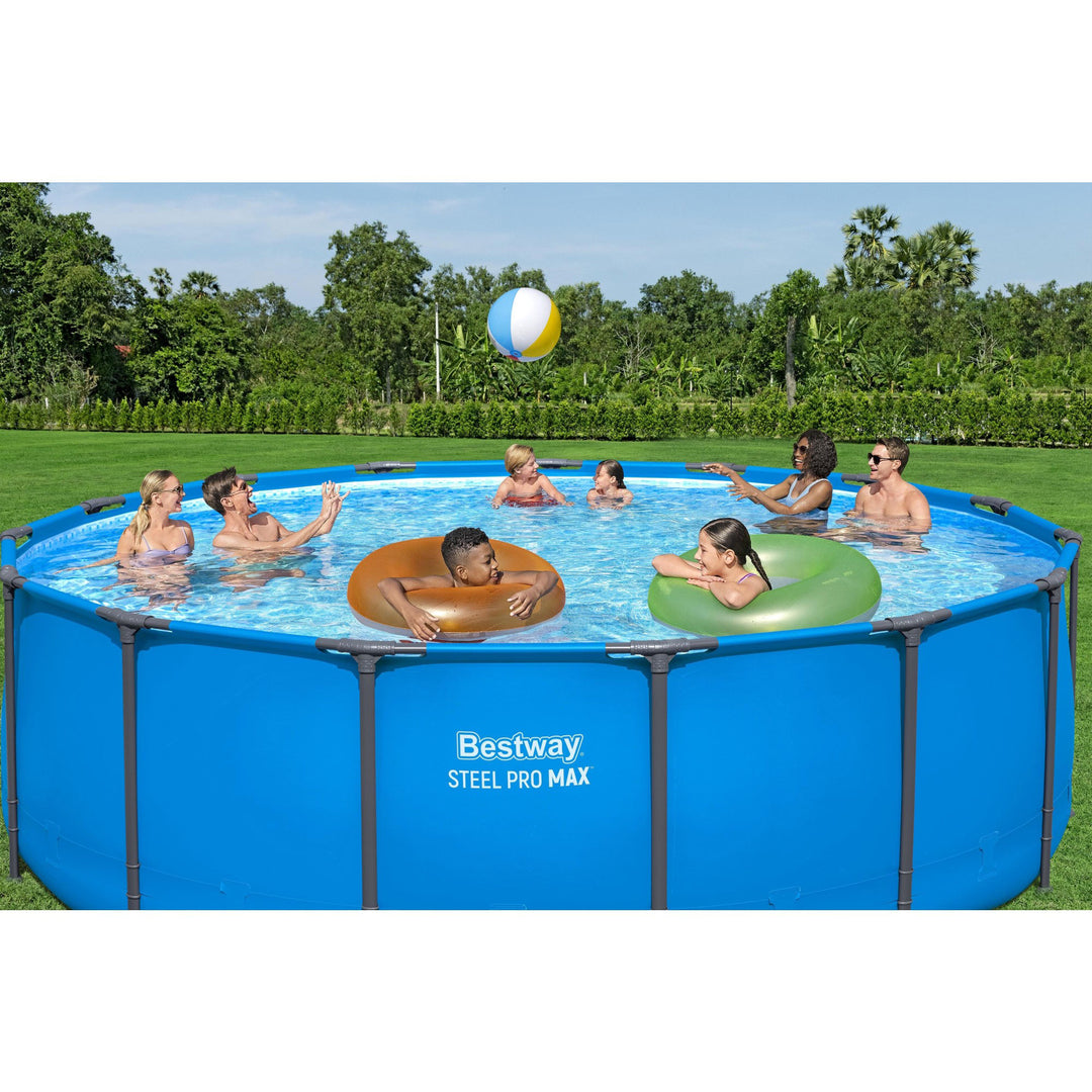 Bestway Steel 15' x 48" Round Frame Above Ground Swimming Pool (No Pump) (Used)