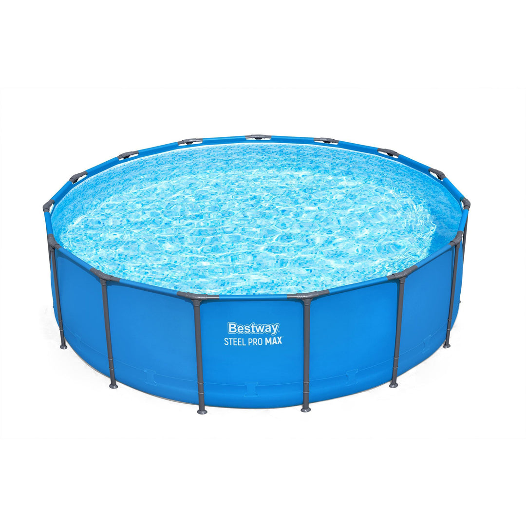Bestway Steel Pro MAX 15'x48" Backyard Round AboveGround Swimming Pool(Open Box) - VMInnovations