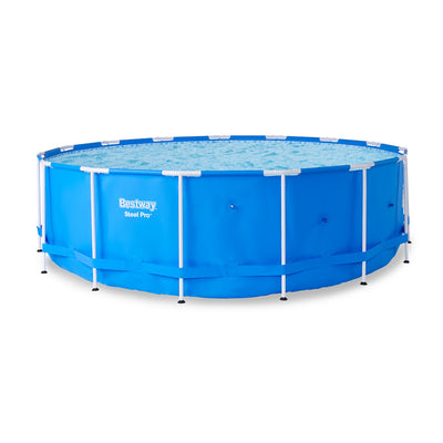 Bestway Steel Pro 15-Foot x 48" Round Frame Above Ground Swimming Pool (No Pump) - VMInnovations