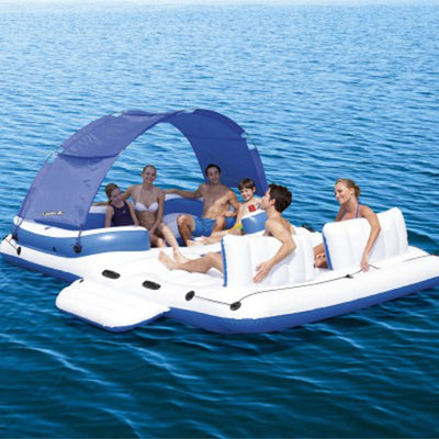 Bestway CoolerZ Tropical Breeze 6 Person Floating Island Raft Lounge(Incomplete)