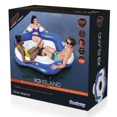 Bestway 75"x70" 3-Person Water Island Lounge Tube Raft (Open Box) (2 Pack)