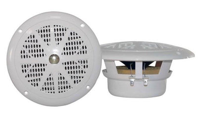 2) Pyle PLMR41W 4" 100W Marine Speakers White + 2) Kicker 4" Tower Enclosures - VMInnovations