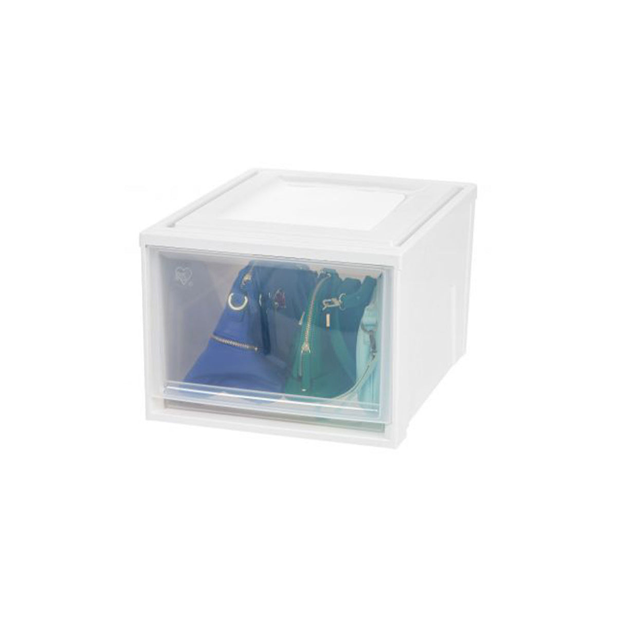 IRIS USA 96 Quart Shallow Medium Deep Box Chest Storage Drawer Set, White