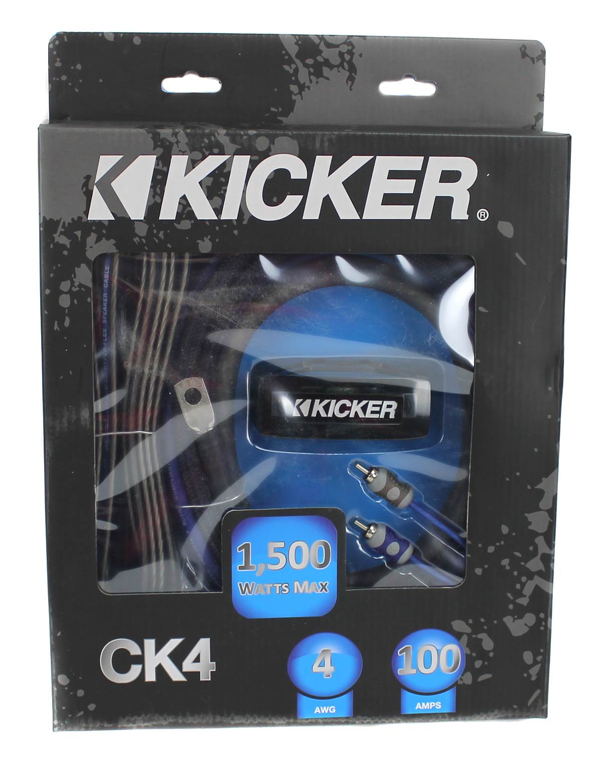 2) New Kicker CK4 4-Gauge 2-Channel Complete Car Amplifier Installation Kit 4AWG