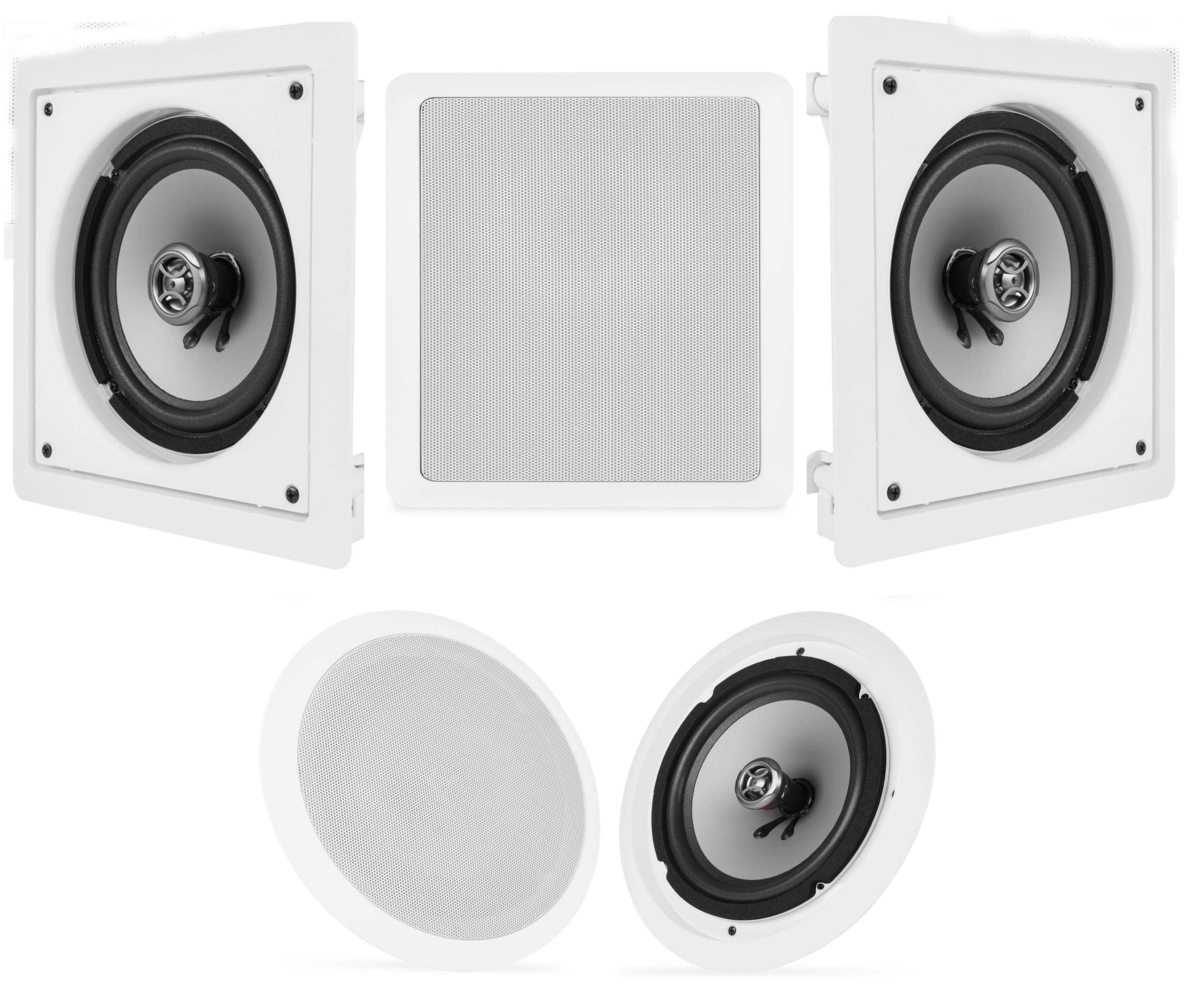VM AUDIO 5.25" 5.1 In Wall In Ceiling Full Home Theater Surround Sound System