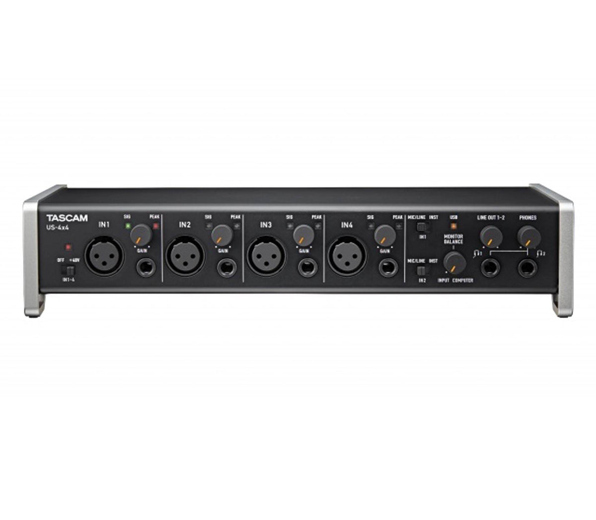 TASCAM US-4X4 4 Channel USB 2.0 Audio/MIDI Recording PC Interface w/ Software