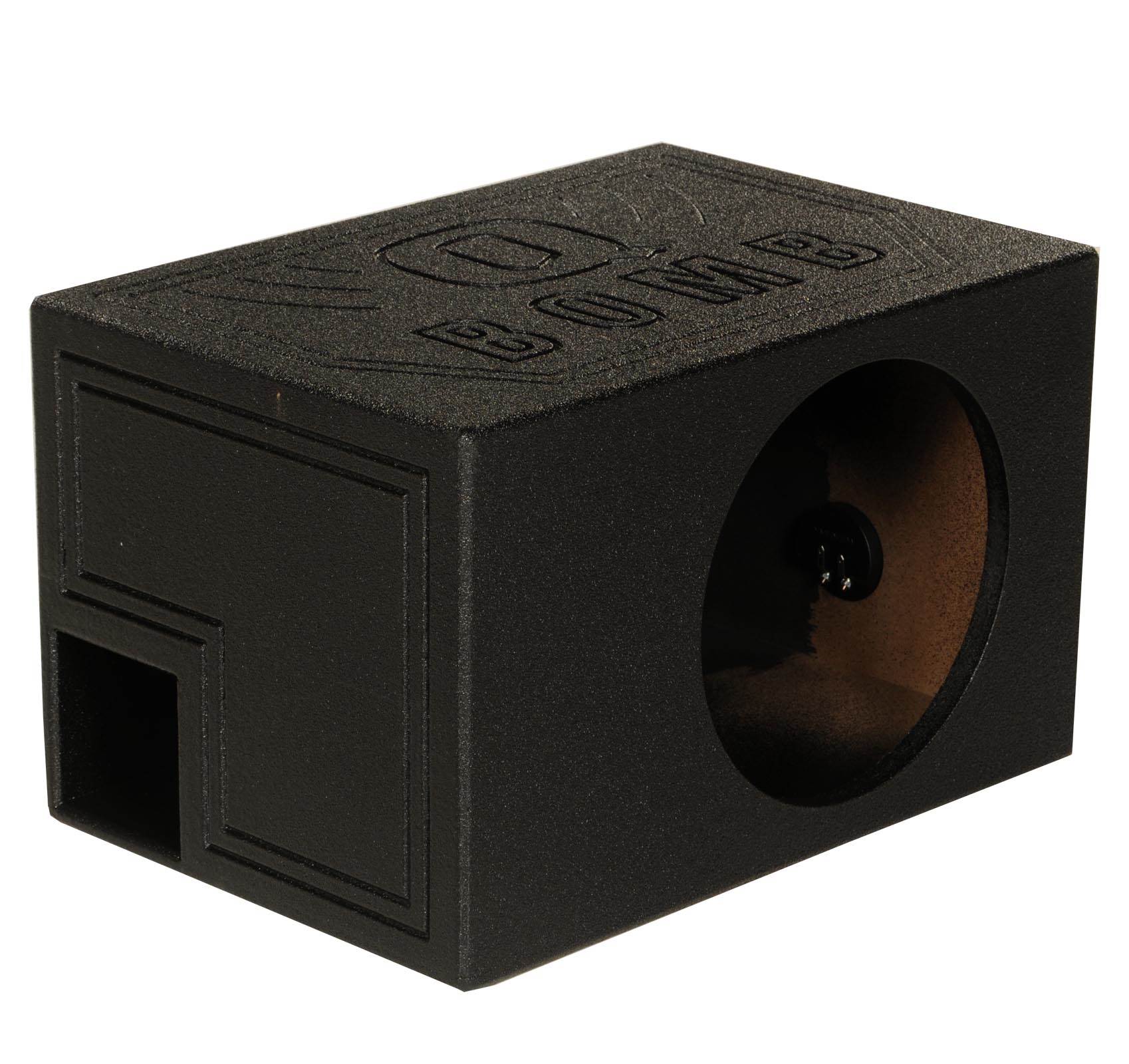 Q-POWER QBOMB10VL Single 10" Vented Ported Car Sub Box Enclosure (Open Box) - VMInnovations