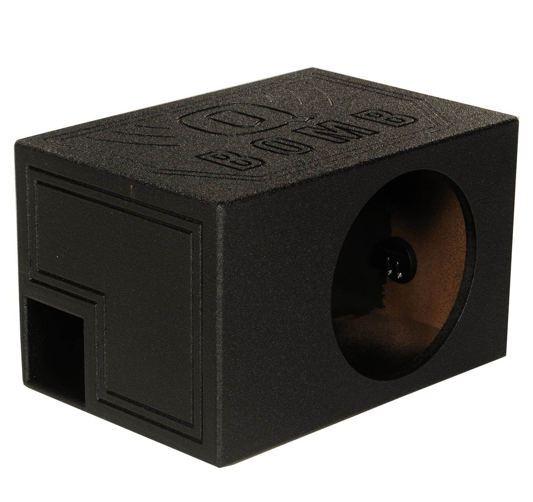 Q-POWER QBOMB10VL Single 10" Vented Ported Car Sub Box Enclosure (Open Box)