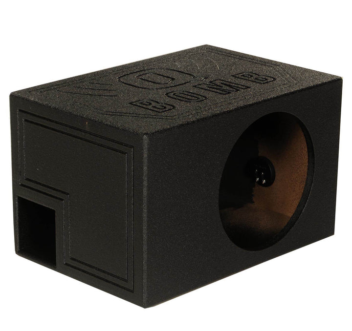 Q-POWER QBOMB10VL Single 10" Vented Ported Car Sub Box Enclosure (Open Box)