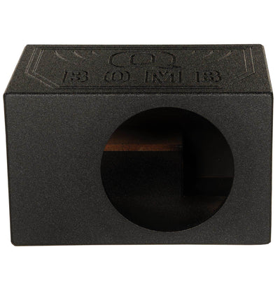Q-POWER QBOMB10VL Single 10" Vented Ported Car Sub Box Enclosure (Open Box) - VMInnovations