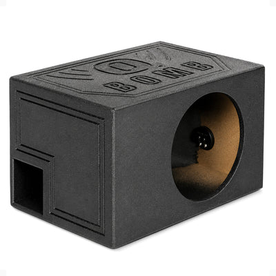 QPower QBOMB10VL Single 10" Vented Ported Car Subwoofer Sub Box Enclosure QBOMB