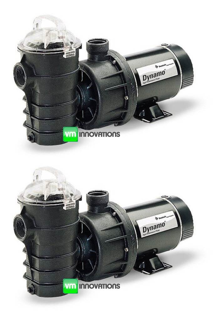 2) PENTAIR 340197 Dynamo Above Ground Swimming Pool Spa 1 Hp Pumps with Cord