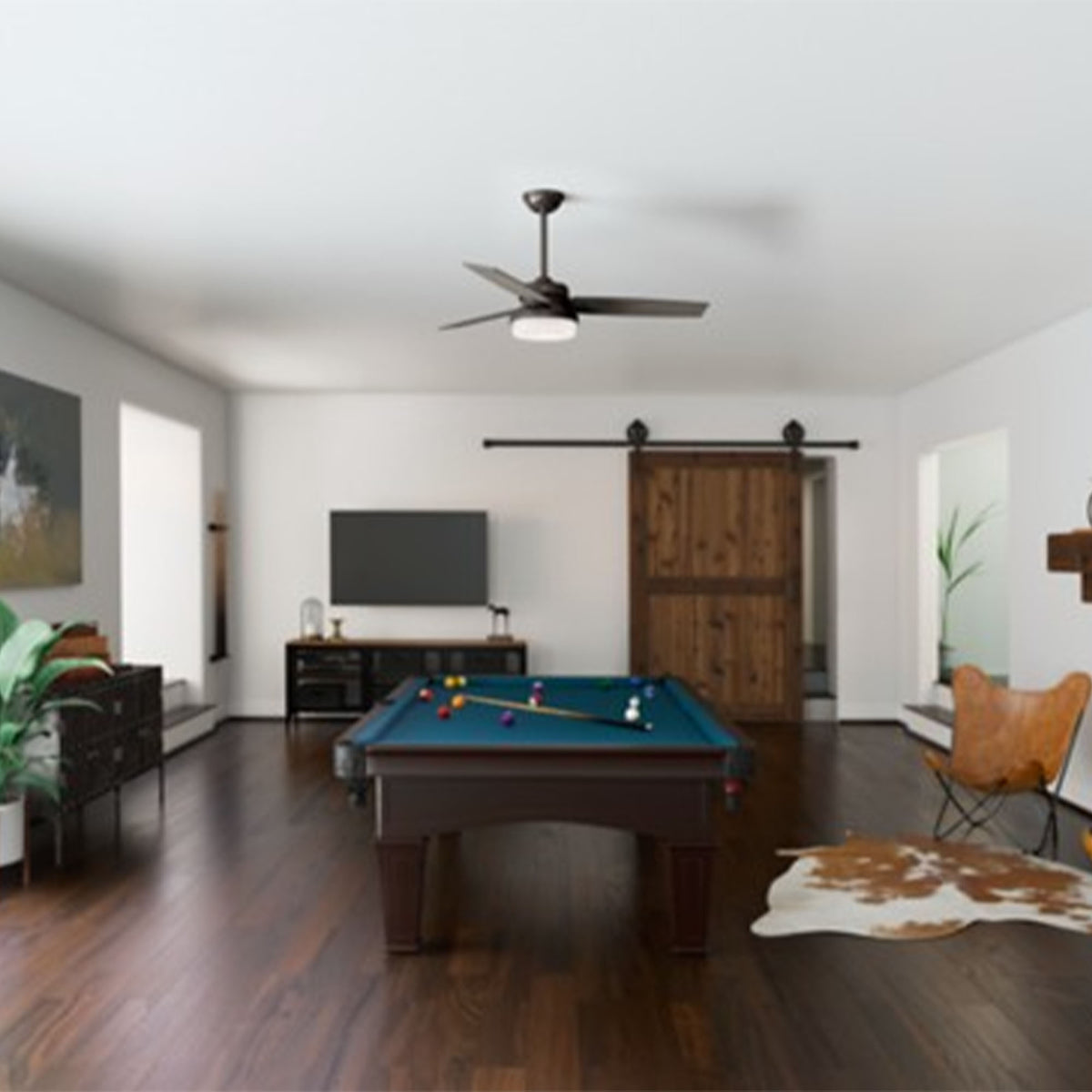 Hunter 52 Inch Sentinel Ceiling Fan with Remote Control and LED Light, Bronze