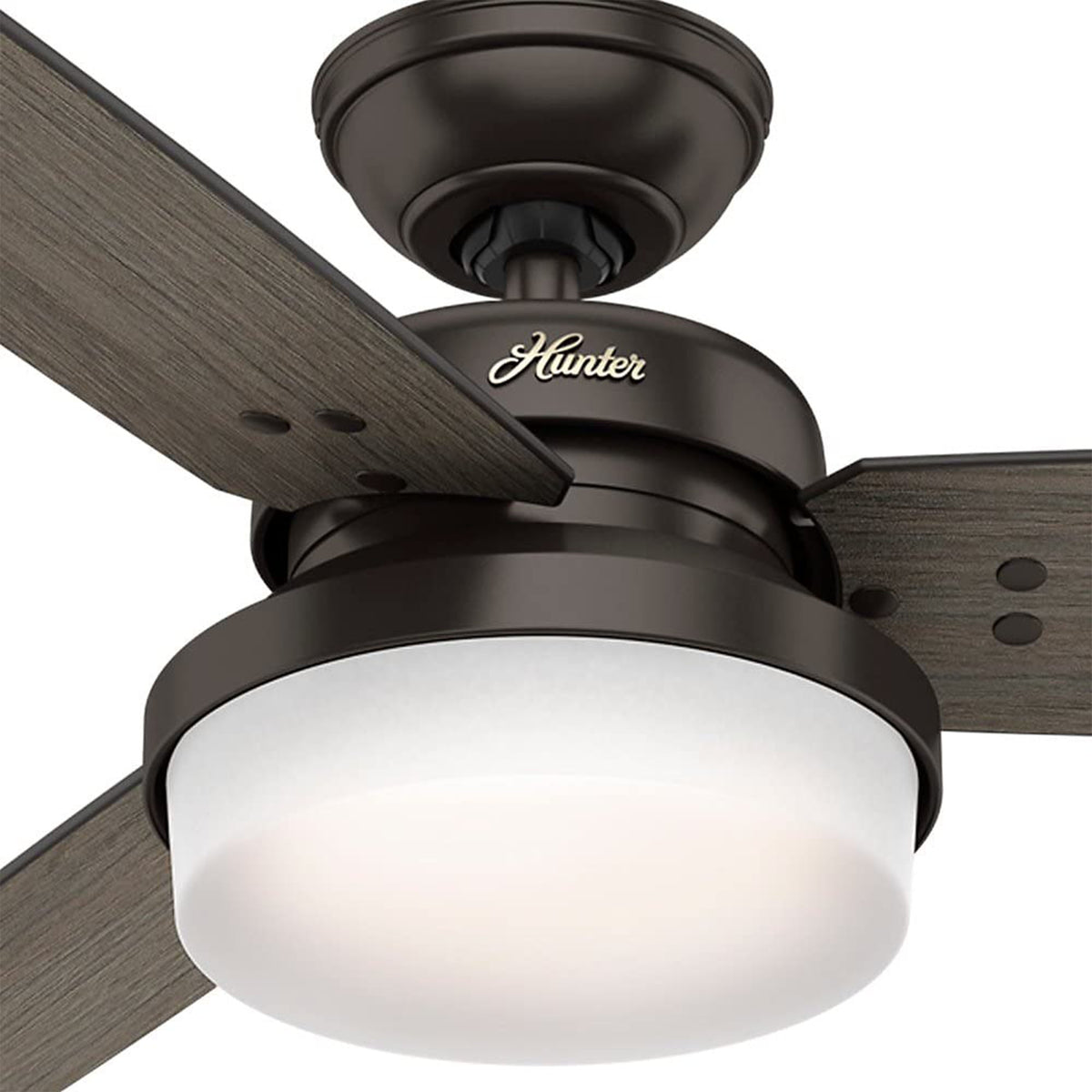 Hunter 52 Inch Sentinel Ceiling Fan with Remote Control and LED Light, Bronze