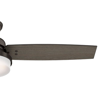 Hunter 52 Inch Sentinel Ceiling Fan with Remote Control and LED Light, Bronze