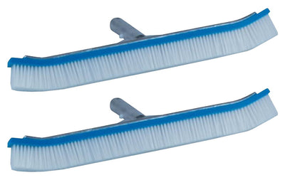 2 Pentair R111046 18" Curved Swimming Pool Spa Wall Floor Brushes Nylon Bristles