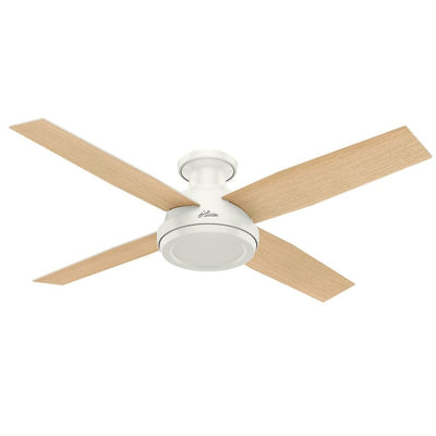 Hunter Dempsey 52" Low Profile Ceiling Fan with Remote Control, White (Used)