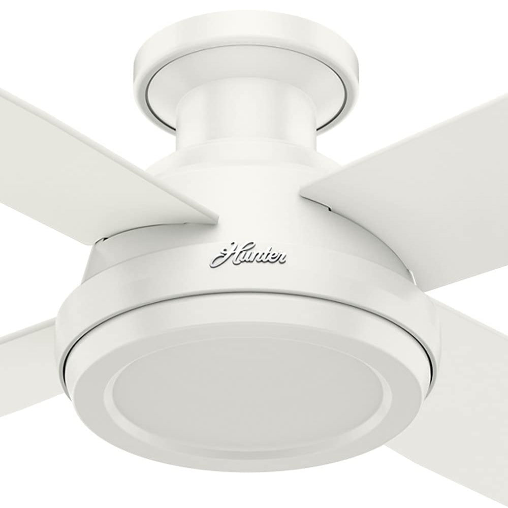 Hunter Dempsey 52" Indoor Ceiling Fan with Remote Control, White (For Parts)