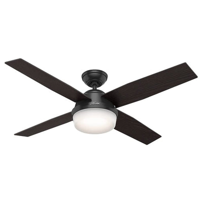 Hunter Fan Company 59251 Dempsey Ceiling Fan with LED Light and Remote, Black
