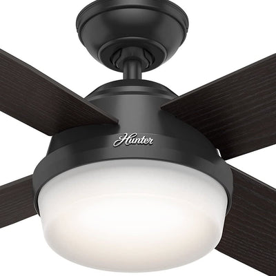 Hunter Fan Company 59251 Dempsey Ceiling Fan with LED Light and Remote, Black