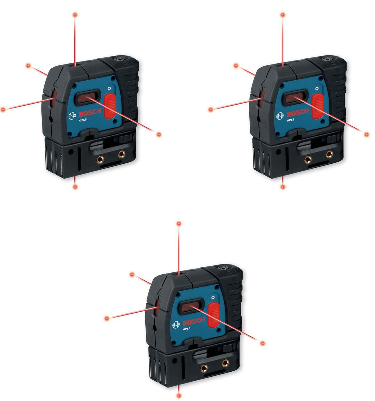 Bosch Five-Point Self Leveling Alignment Class Two Lasers (3 pack) (Refurbished)
