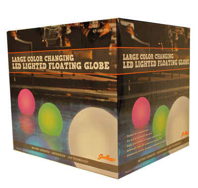 (2) Good Times Large Color Changing LED Waterproof Floating Pool Globe Lights