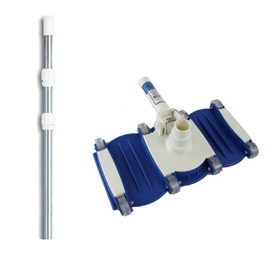 Hydrotools 8150 Swimming Pool Vacuum Cleaner Vac Head w/ 4'-12' Telescopic Pole
