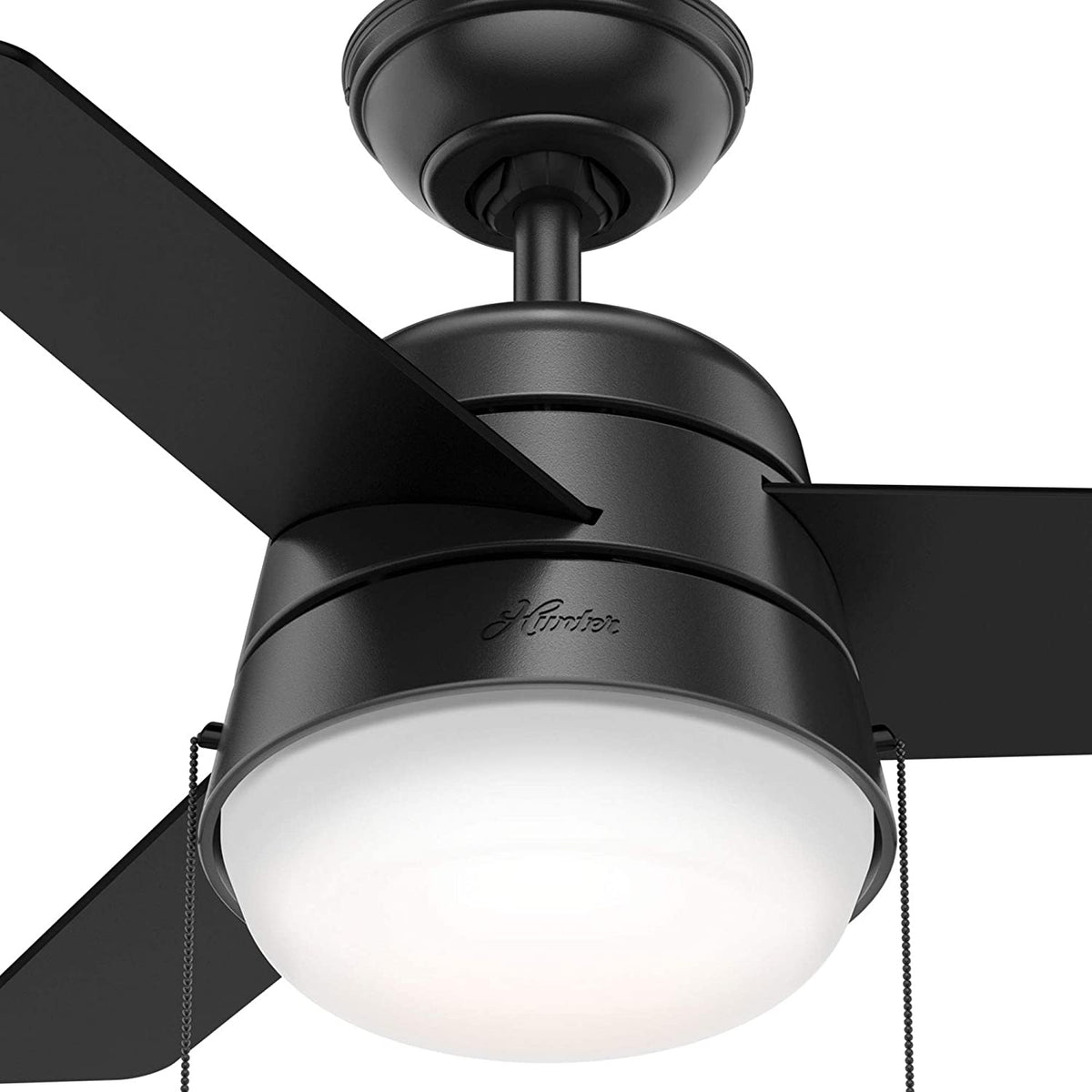 Hunter Fan Company Aker 32 Inch Ceiling Fan with LED Light Kit, Black (Open Box)