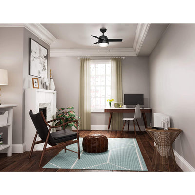 Hunter Fan Company Aker 32 Inch Ceiling Fan with LED Light Kit, Black (Open Box)
