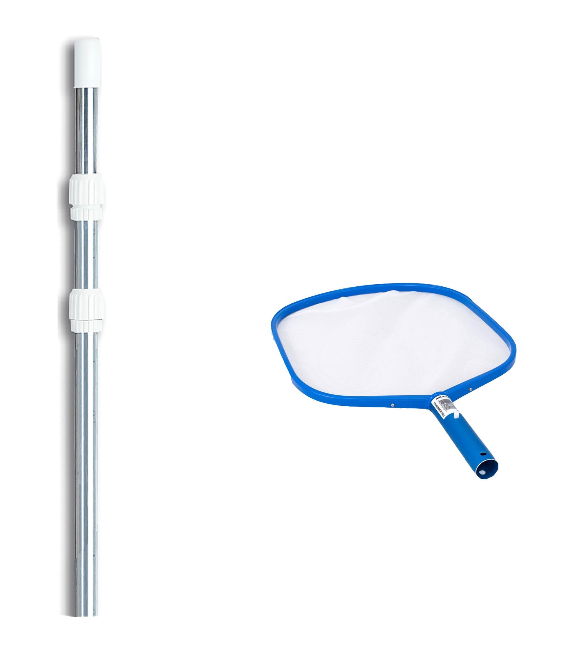 Pentair R121026 Pool Spa Hand Leaf Skimmer Mesh Net w/ 4'-12' Telescopic Pole - VMInnovations