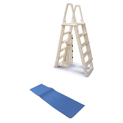 Confer Plastics A-Frame Pool Ladder & Hydrotools by Swimline 9" x 36" Ladder Mat
