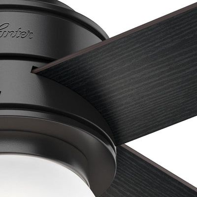Hunter Fan Company Hepburn w/ LED Light 52-Inch Ceiling Fan, Matte Black Finish