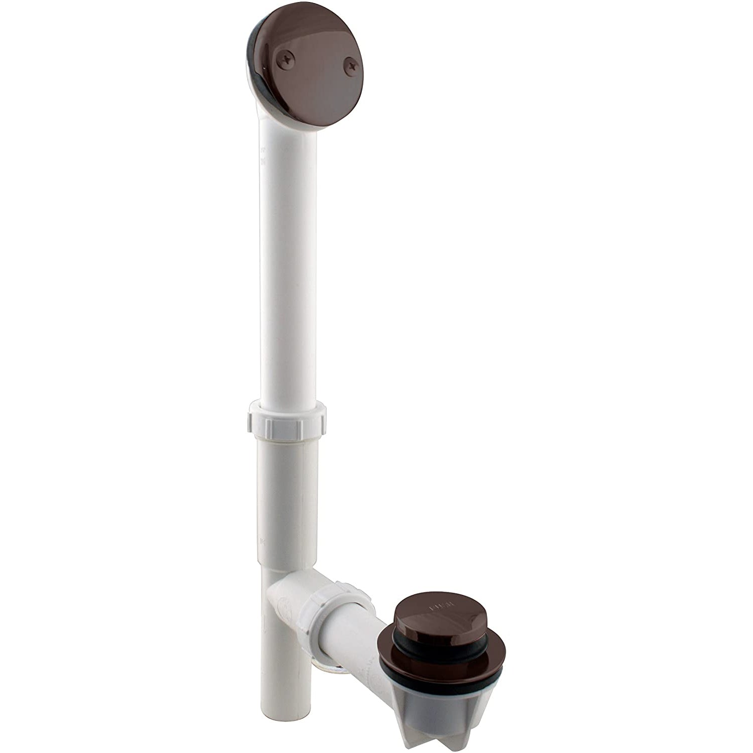 Westbrass Tubular Polymer Waste Overflow Tiptoe Bath Drain, Bronze (Open Box)