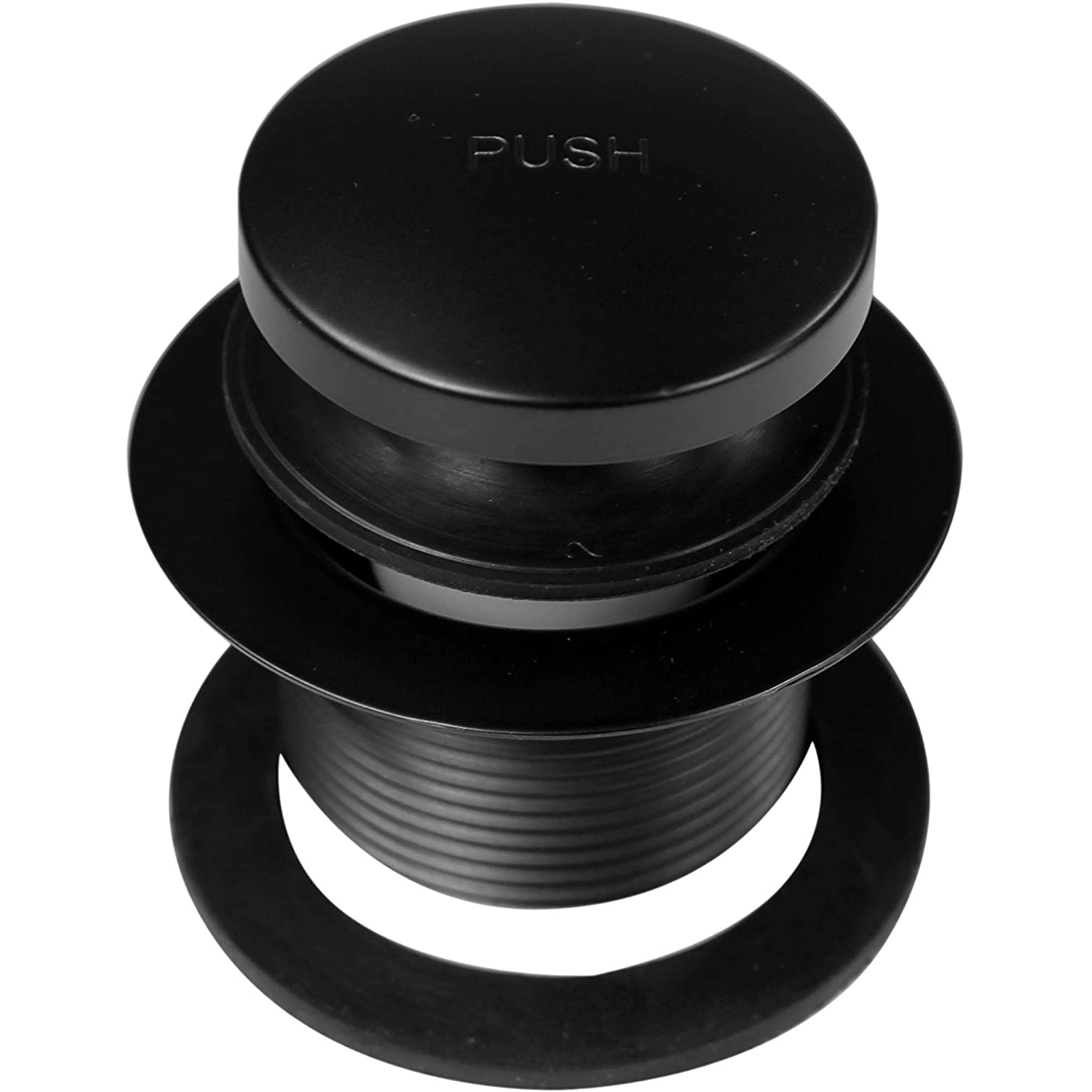 Westbrass 593244-62 Polymer Metal Overflow Tiptoe Bath Drain, Black (1 Pack) - VMInnovations