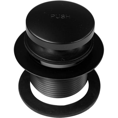 Westbrass 593244-62 Polymer Metal Overflow Tiptoe Bath Drain, Black (1 Pack) - VMInnovations