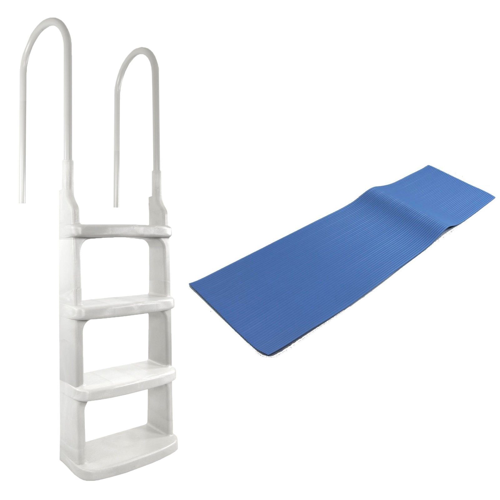 Main Access 200200 Easy Incline Above Ground In-Pool Pool 24" Ladder w/ Mat - VMInnovations