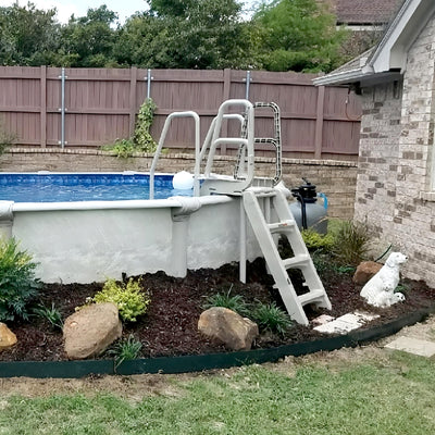 Main Access 200100T Above Ground Pool Ladder Steps w/ Pad + 2 Weights + LED Lite - VMInnovations