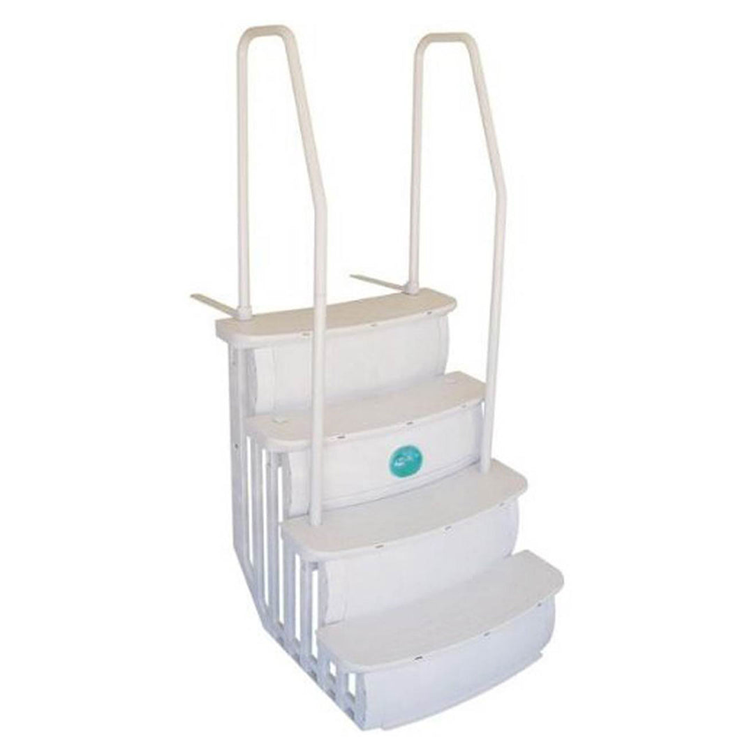 Main Access iStep Above Ground Pool Entry Steps Ladder w/ LED Light + 2 Weights