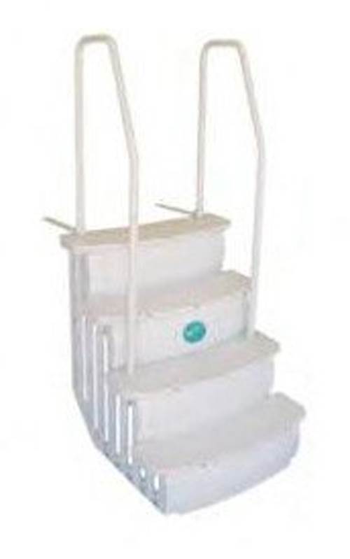 Main Access iStep Above Ground Pool Entry Ladder w/ Pad + 2 Weights + LED Light - VMInnovations
