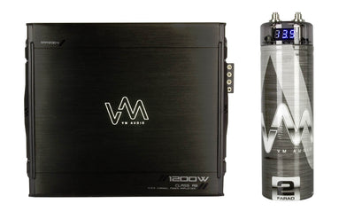 VM Audio SRA1200.4 1200W 4 Channel Car Amplifier Power Amp MOSFET + Capacitor