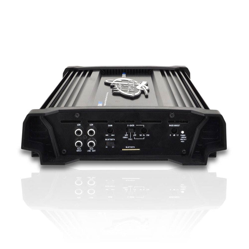 Lanzar HTG258BT 2000W 2-Ch Car Audio Amplifier Amp Wireless Bluetooth + Amp Kit