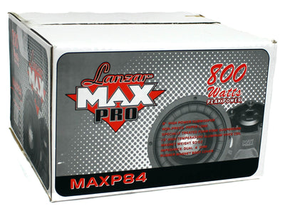 2) Lanzar MAXP84 8" 1600W Car Subwoofers + 1600W 2-Channel Amplifier + Amp Kit