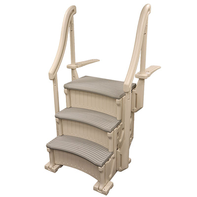 Confer Plastics Curved In-Pool 3 Step Ladder System for In Ground Pool(Open Box) - VMInnovations