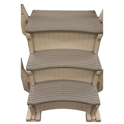 Confer Plastics Curved In-Pool 3 Step Ladder System for In Ground Pool(Open Box) - VMInnovations