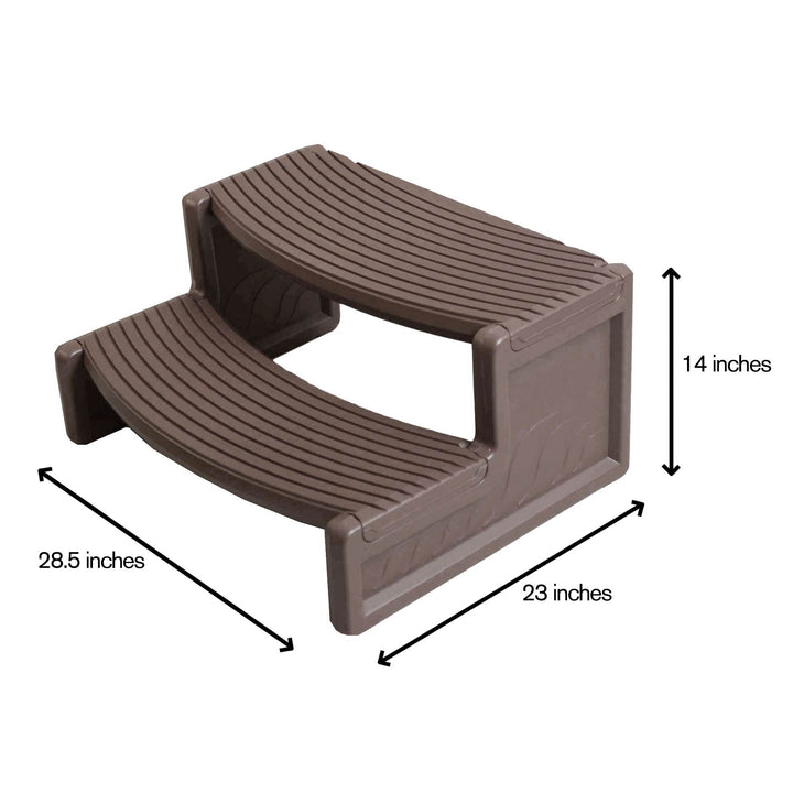 Confer Plastics Handi-Step Spa Hot Tub Stair Steps, Portobello (Open Box) - VMInnovations