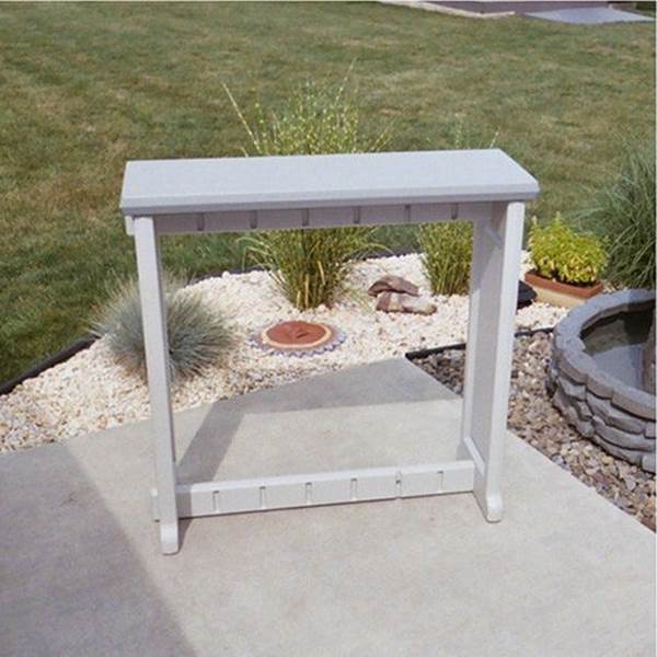 Leisure Accents Hot Tub Spa Patio Deck Bar Counter 36" High 36" Long Gray/Beige