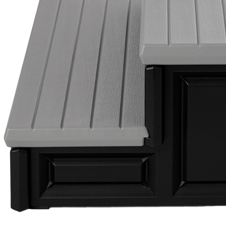 Confer Plastics Leisure Accents Deluxe 36" Hot Tub Spa Steps, Gray (Open Box) - VMInnovations