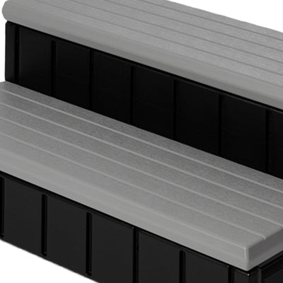 Confer Plastics Leisure Accents Deluxe Spa Steps, 36" Hot Tub Stairs, Gray(Used) - VMInnovations