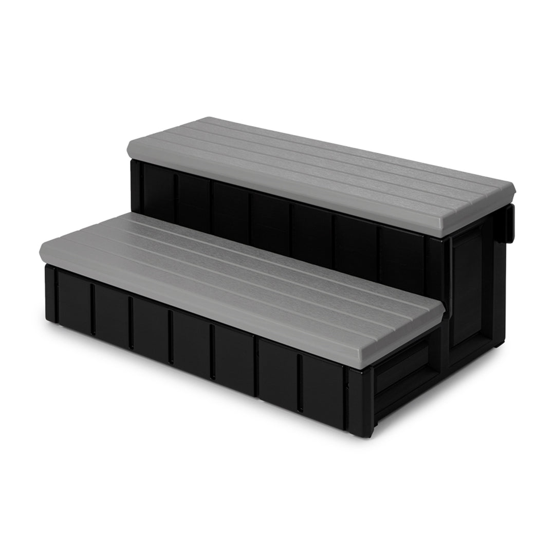 Confer Plastics Leisure Accents Deluxe 36" Hot Tub Spa Steps, Gray (Open Box) - VMInnovations